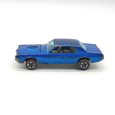 #ad Hot Wheels 1967 Custom Cougar Blue Spectraflame Redline Hong Kong $140.00