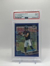 2023 Panini Donruss Optic - Rated Rookie C.J. Stroud #244 Blue Glitter Prizm...