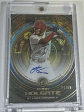 Topps 2022 Bowman Inception Gold Foil Ryan Holgate Auto /50 Cardinals