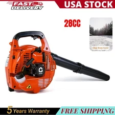 Handheld Leaf Blower 2 Stroke Gas Powered Engine 28CC 490 CFM Snow Blower Clean