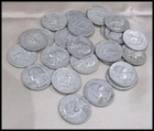 SILVER CIRCULATED WASHINGTON QUARTERS WITH MIXED DATES & MINT MARKS