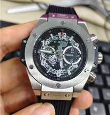 Hublot Classic Fusion Series Men's Watch Silver Black 44mm Quartz Watch