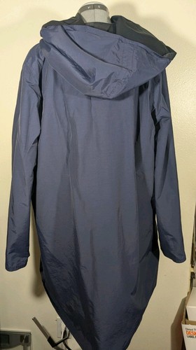 Eileen Fisher Reversible Hooded Organic Cotton/Nylon Coat Black/eggplant Size XL - Picture 2 of 7