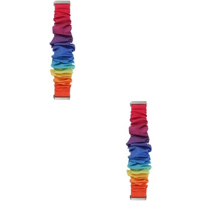 2 stücke Exquisite Scrunchie Watch-Band kompatibel für Fitbit Versa3 /