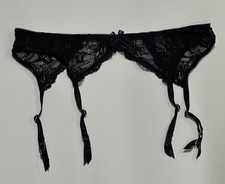 Victoria's Secret Black Lace Garter Belt Size: Medium Large M/L New