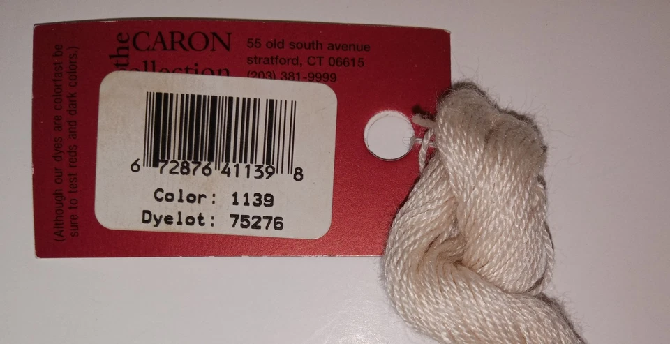 Impressions by Caron ~ "#1139 Ivory?" 50% Silk/50% Wool Hand Dyed Floss ~ 36 yds - Image 2 of 3
