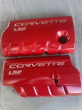 2005 2006 2007 Chevy Corvette C6 Ls2 Engine Fuel Rail Covers Oem 6.0 Custom Red