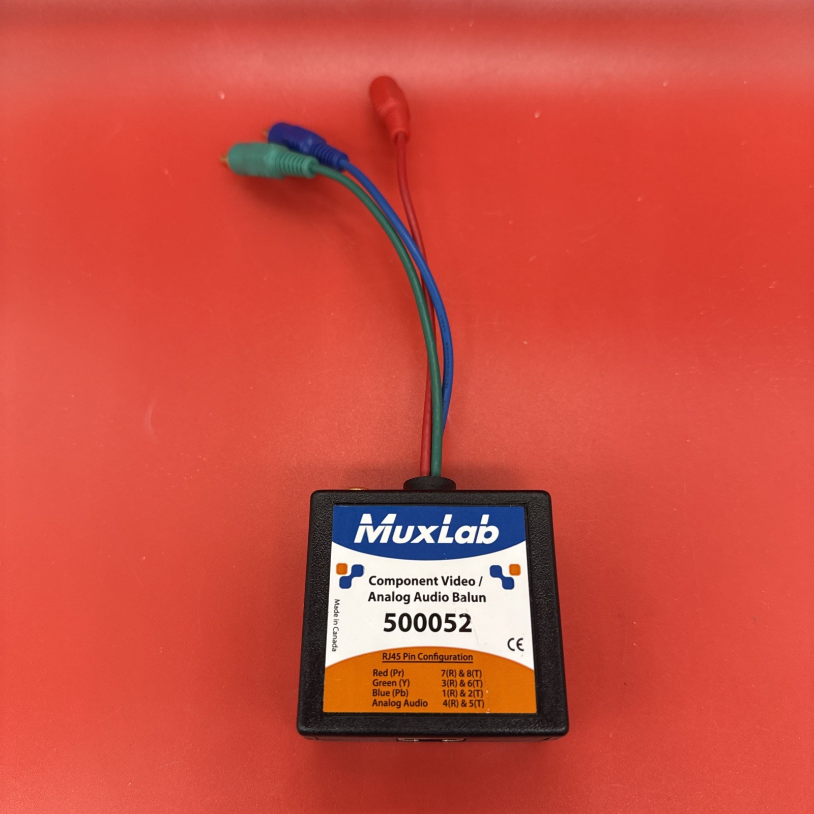 MuxLab 500052 Component Video Analog Audio ProAV Balun RJ45 Camcorder Staging