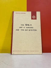 GENERAL RADIO COMPANY 1216-0100-H TYPE 1216-A UNIT I-F AMPLIFIER AND TYPE DNT