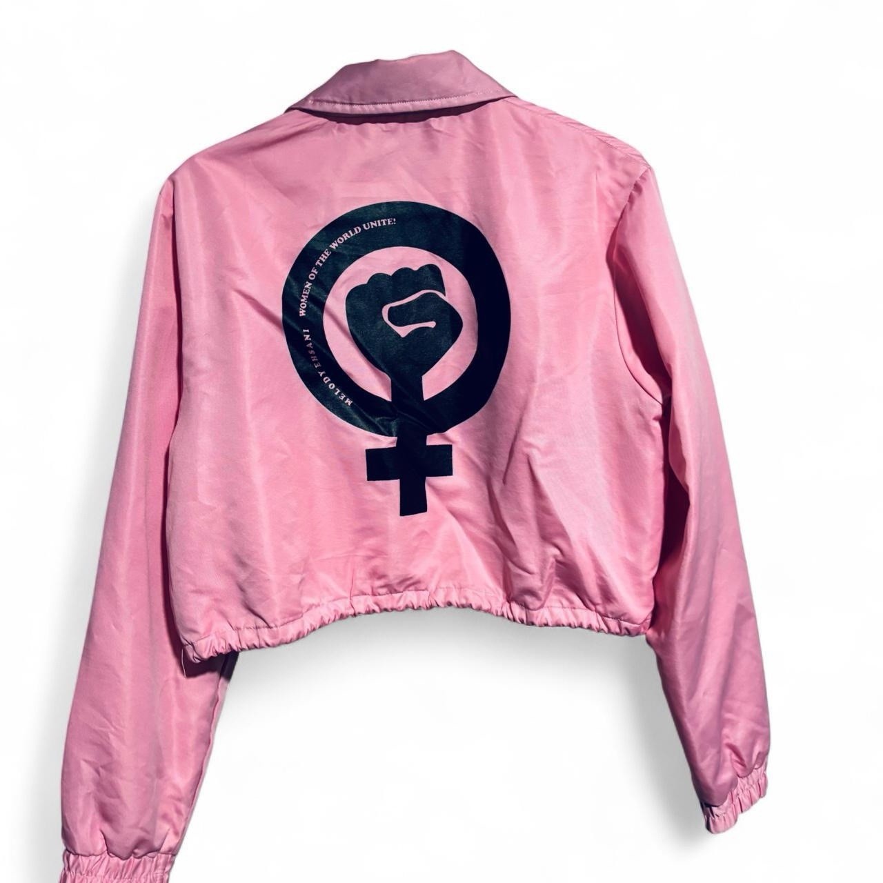 Melody Ehsani Pink Cropped Jacket Medium Women's … - image 2