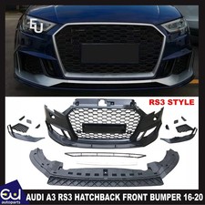FRONT BUMPER RS3 STYLE REPLACEMENT FOR AUDI A3 HATCHBACK SPORTSBACK 8V 16-20