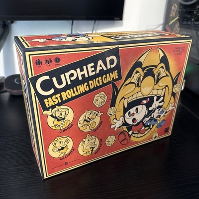 USAopoly Cuphead Fast Rolling Dice Game, Over 600 Pieces, Custom Dice, Cooperat 