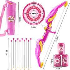 Bow and Arrow Set for Kids - Archery Toy Set - LED Light Up with Suction Cup ...