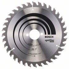 BOSCH Kreiss&auml;geblatt Optiline Holz f&uuml;r Handkreiss&auml;gen, &Oslash; 190 mm, 36 Z&auml;hne