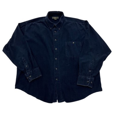 Croft & Barrow Cordhemd Herren XL dunkelblau Button Down langarm