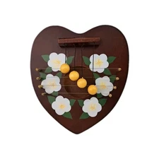 Floral Heart Shaped Door Harp Chime And Decorative Hanging Music Bell Home Decor