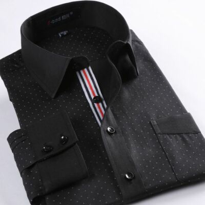 Mens Dress Shirts Long Sleeve Luxury Casual Slim Fit Business Work Camisas  Shirt Australia