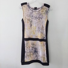 RACHEL Rachel Roy dress small multicolor sleeveless above knee crew neck zipper