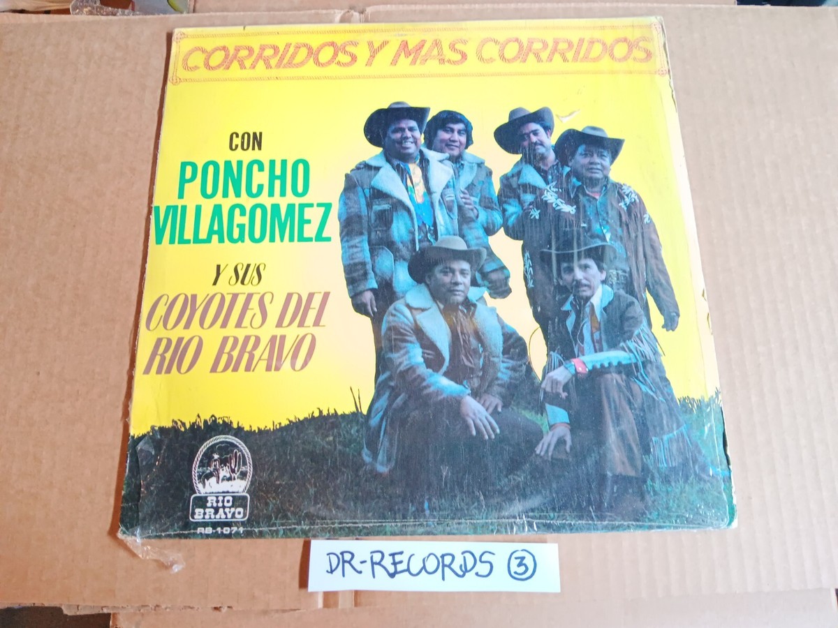 Poncho Villagomez Y Los Coyotes Del Rio Bravo Lp Corridos Musica