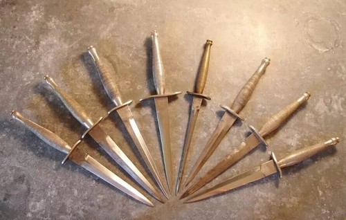 Lot of 8 British Army Fairbairn Sykes Commando Knife 2nd Pat Steel Handle