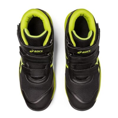 asics 新品　WINJOB CP216 BLACK/NEON LIME ASICS WINJOB CP216 Black Neon Lime 3E Safety Shoes 1273A076 001