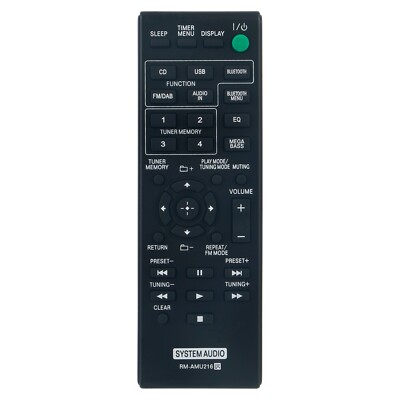 RM-AMU216 Ersatz Fernbedienung f??r Sony Home Audio CMT-SBT20B HCD-SBT20B