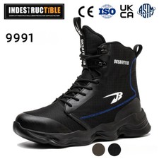 Herren Schnittschutzstiefel Forststiefel Stahlkappe Rutschfest Arbeitsschuhe DE