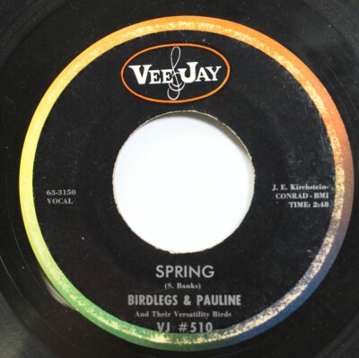 Soul 45 Birdlegs & Pauline - Spring / In So Many Ways On Veejay