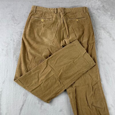 Vintage Ron Herman Corduroy Trouser Pants Men 32x32.5 Brown Designer Made Italy