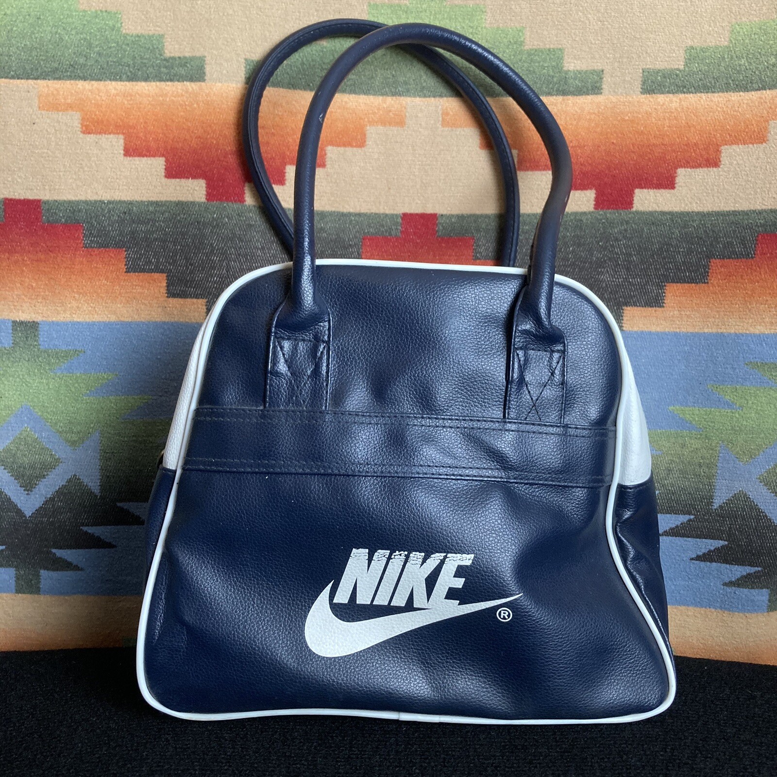 Vintage 90s Nike Swoosh Side Bag Zipper 