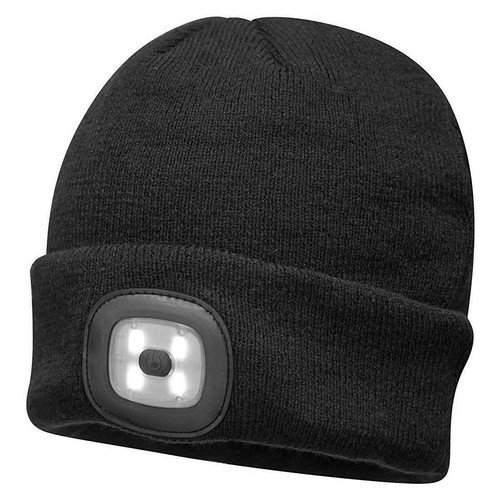 LED Beanie Fleece Hat Sports Warm Thermal Outdoor Cycling Ski Running UK - Picture 5 of 9