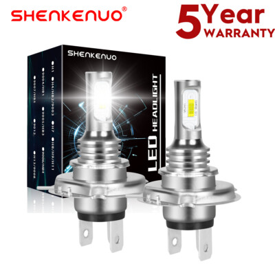 Pair Bright White LED headlight bulbs for Yamaha Road Star: 1999-2012 motorcycle