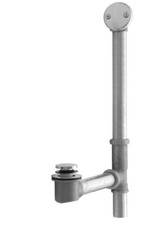 JACLO 354-ORB BRASS TUB DRAIN BOTTOM OUTLET STANDARD TOE CONTROL W-OVERFLOW