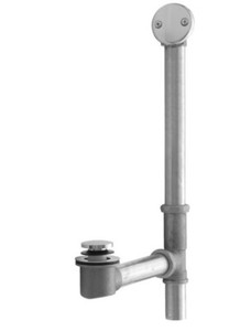 JACLO 354-ORB BRASS TUB DRAIN BOTTOM OUTLET STANDARD TOE CONTROL W-OVERFLOW