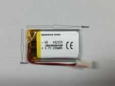 Batteria LiPo 3.7V 750mAh Per Arduino E Dispositivi Elettronici RC - Nuova
