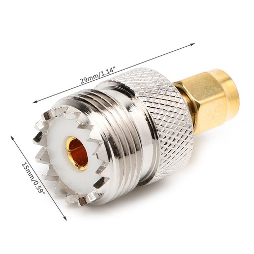 SMA Male To UHF Female RF Coaxial Connector Adapter SO-239 SO239 - Zdjęcie 4 z 8