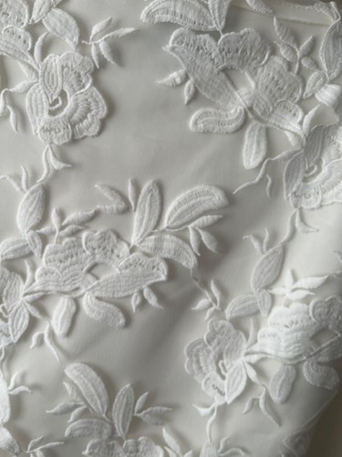 Lipsy Skirt Size 12 Ivory Embroidered Pencil Formal Occasion - Picture 7 of 8