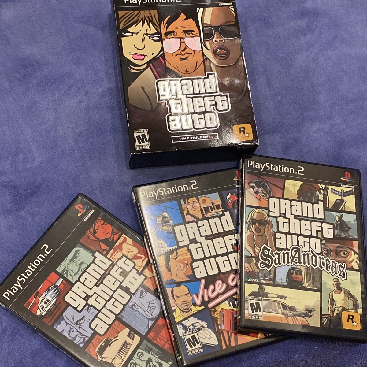 PS2 Grand Theft Auto The Trilogy Box Set San Andrea, Vice City