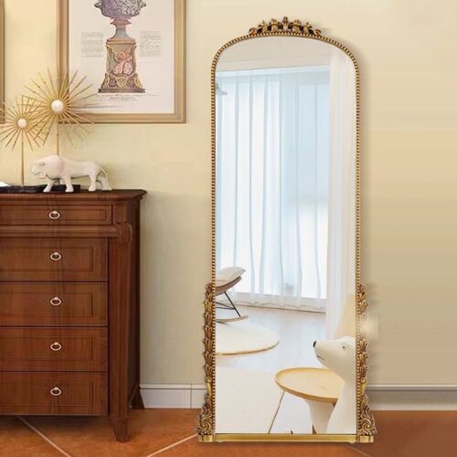 Arch Full Length Dressing Mirror 171x73cm Gold PU Frame Elegant Décor Bedroom - Picture 5 of 6