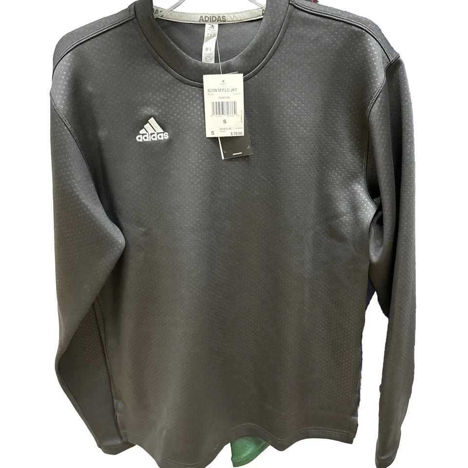 Adidas sweatshirt Baseball 5 colors Fleece crew Pin dot Men's sizes S--3XL NWTs! - Image 2 of 4