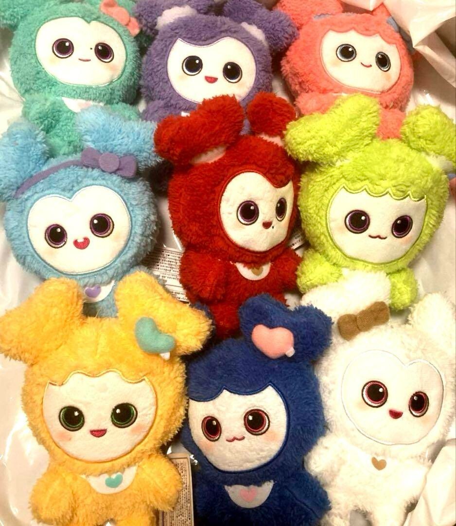 TWICE GIGO BABYLOVELYS 9個セット TWICE BABY LOVELYS Fluffy Sitting Plush Toy Complete Set