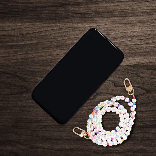 4 Pieces Handykettenverzierungen Mädchen Fräulein Lanyard Mit Perlen - Zdjęcie 7 z 12