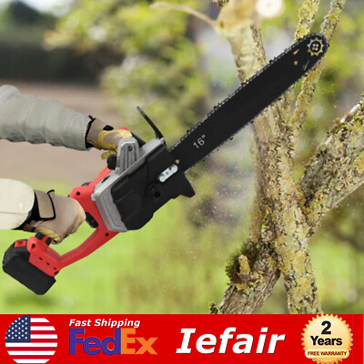 16 INCH Brushless Chainsaw Battery Operated Chainsaw for Wood Cutting & Trimming