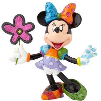 Disney by Britto: Minnie Mouse With Flowers Figurine (ERB4058181), Large, 20c...