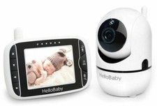 HelloBaby HB65, 2.4GHz Wireless Video Baby Monitor 3.2" TFT LCD White/Black New