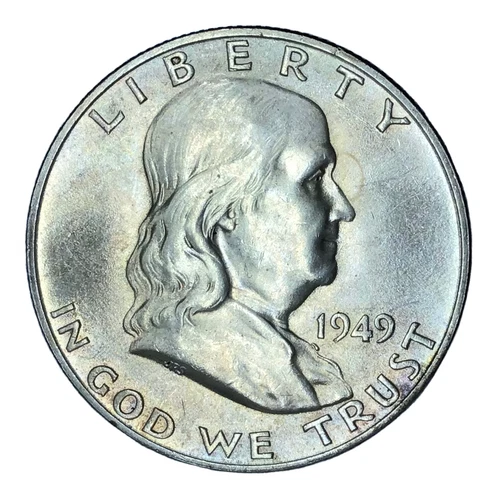 1949-D 50C Franklin Half Dollar AU/UNC #