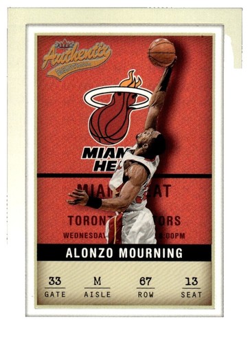 2012 Panini Limited Basketball Alonzo Mourning Miami Heat PSA9