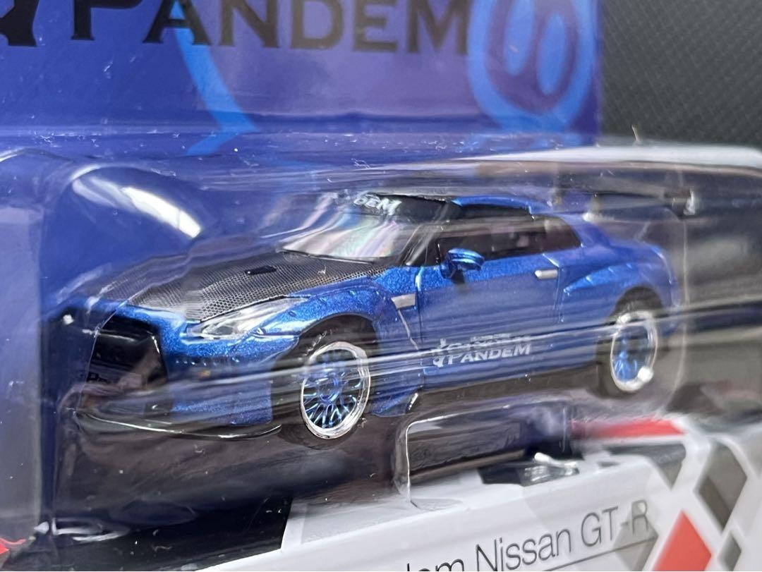 ミニGT 1/64 パンデム GT-R R35 GTウイング メタリックブルー