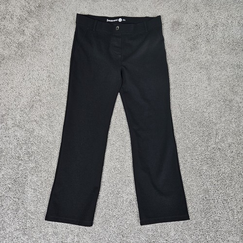 Betabrand Pants Women's Large Petite Short Black Stretch Straight Leg