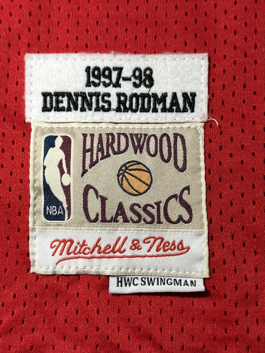 Mitchell and Ness 1997 Chicago Bulls Dennis Rodman #91 Swingman Jersey, Men's, XL, White